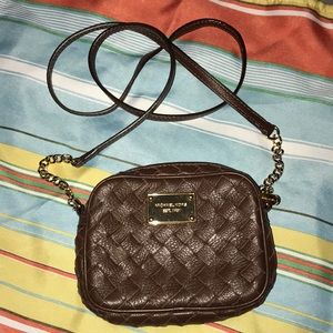 Michael Kors woven crossbody purse